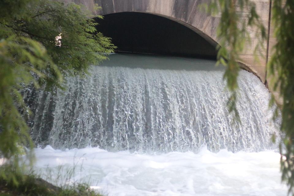 Водопад, снятый на короткой выдержке