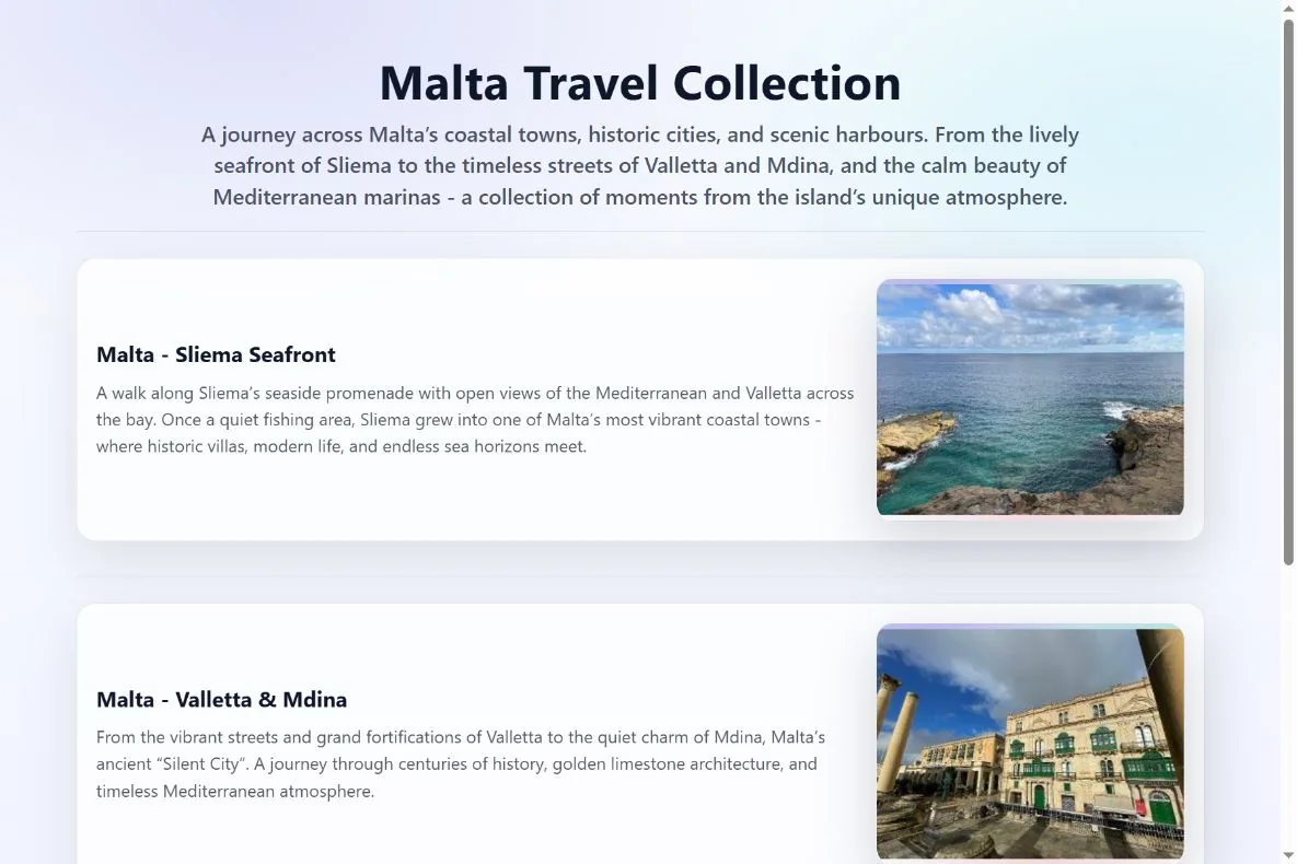 Coleção de Malta com três álbuns de fotografias